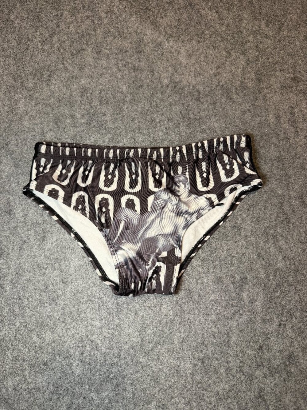 aussieBum Men’s Tom of Findland Photo Print Swim Brief Black White Medium
